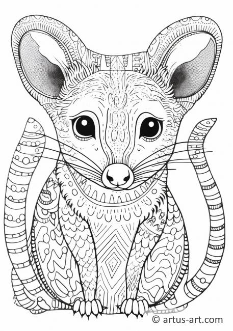 Página para colorear de Quoll para niños